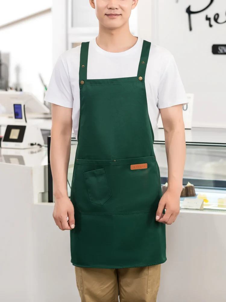 Apron Wear to Work Waiters Food Service Clothes Women Long Hotels Coffee Artist Uniform Chef Kitchen Man Tablier Cuisine Homme