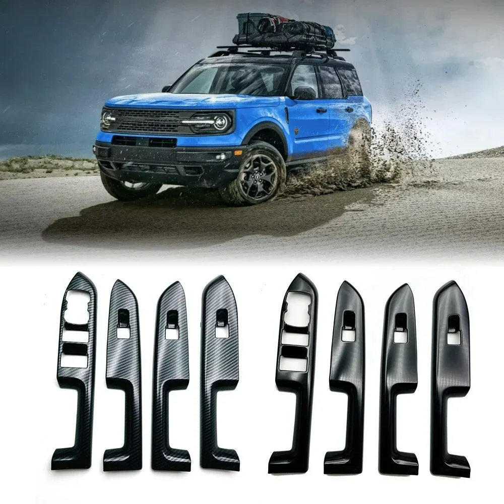 LHD For Ford Bronco sport 2021 2022 Door armrest Window Lift Switch botton Cover Trim glass control Frame Decorator Accessories