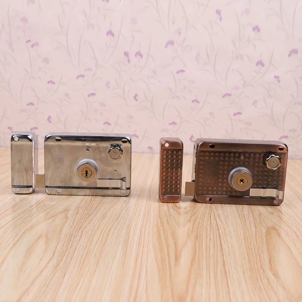 

1 Set Deadbolt Anti-Theft Cylinder Latch Bolt Locks Apartment Lock Gate Latch Knob Vintage Door Lock Flush Bolt For