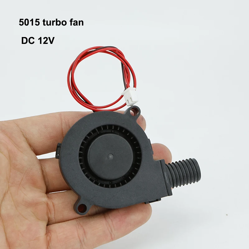 5cm 5015 50mm Turbo Blower DC 12V 2Pin Dual Hydraulic Bearing Brushless Cooling 50mm X 15mm Cooler Fan 3D Printer E1