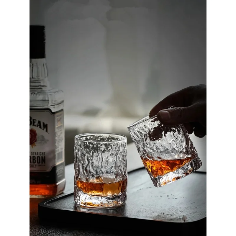 Japan Aderia Design First Snow Whisky Glass Old Fashioned Whiskey Glasses Thick Heavy Base EDO Water Glacier Tumbler Beer Cup