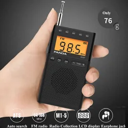 Mini Pocket FM AM Radio Portable Auto Search DSP Radios Receiver with LCD Display 3.5mm Headphones Support Channel Collection
