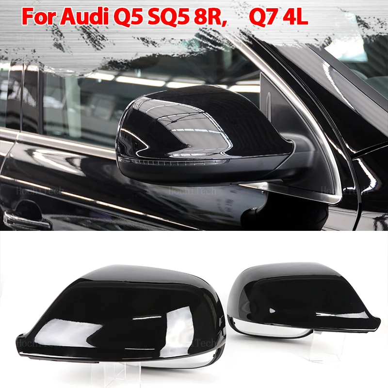 

Carbon ABS Mirror Cover Rearview Mirror Cap Cover Shell Replacement For Audi Q5 SQ5 08-17, 8R Q7 4L 10-15 without Lane Assist