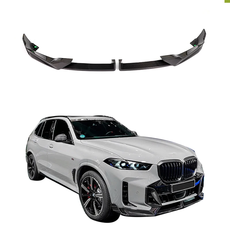 2023Year Carbon Fiber Car Front Lip X5 G05 MP Style Front Bumper Splitters For G05 LCI MT Upgrade MP Front Corner Lips Black Lip