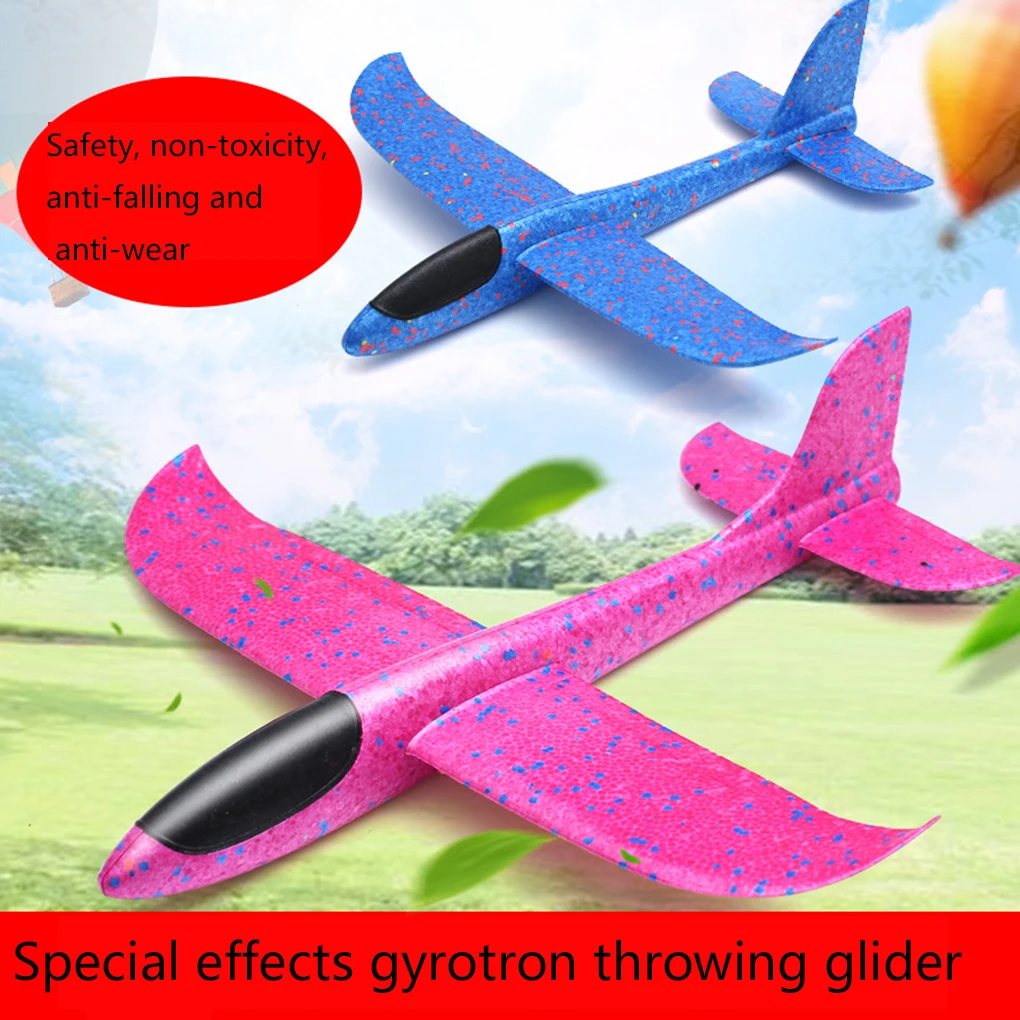 35cm EPP Hand Throw Airplane Outdoor Launch Fly Glider Children Double Hole Throwing Soaring Party Favors Fun Kid Toys