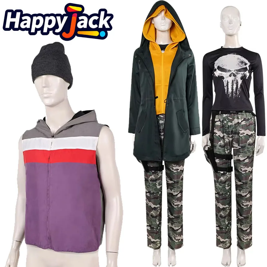 Disfraz de Cosplay de Peter Parker, Chaleco, Sombrero, Abrigo Gris Jean, Pantalones, Cinturón, Disfraz de Película para Halloween, Carnaval y Fiestas
