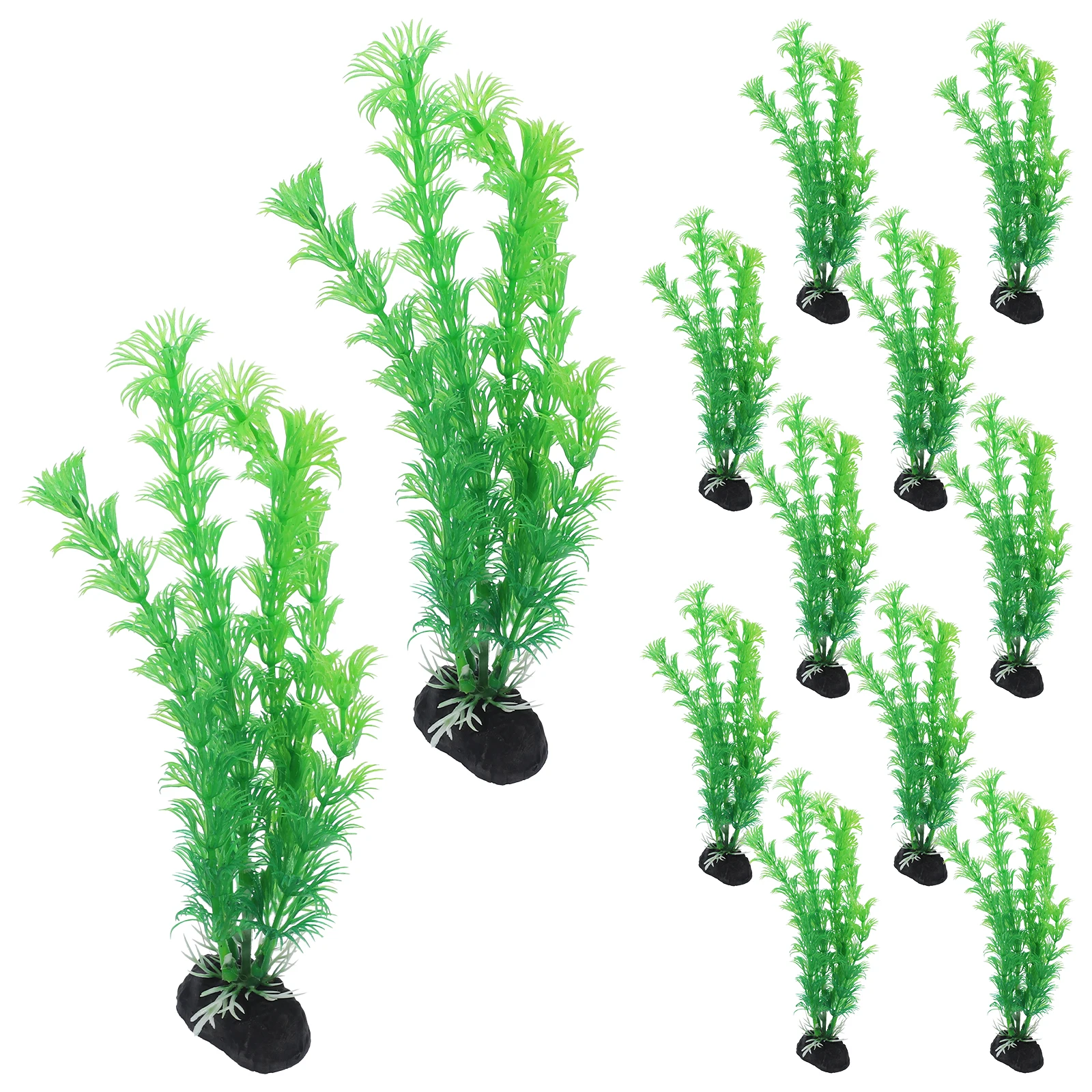 

12Pcs Artificial Aquarium Plants Plastic Fish Tank Landscape Decor Realistic Fake Plants for Aquarium Accessories Fish Tank