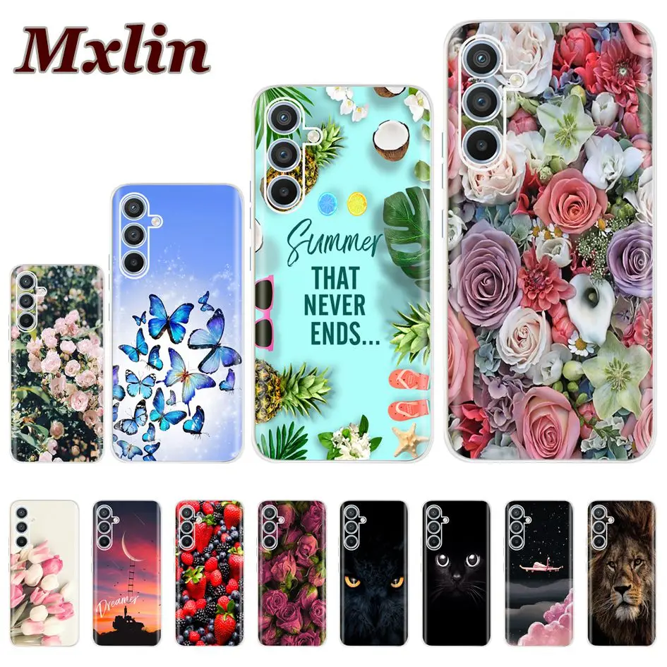 For Samsung Galaxy A54 5G Case Lovely Butterfly Cartoon Printed Back Cover For Samsung A54 5G 2023 A 54 GalaxyA54 SM-A546B Funda