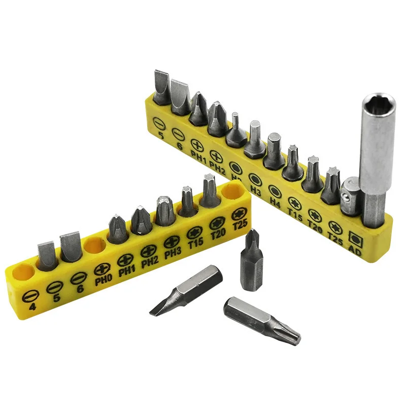 25mm Screwdriver Bit Set Multifunctionl Versatile Screwdrivers Extension Rod Tools Set Slotted/PH/Torx Cross Drill Bit Head T20