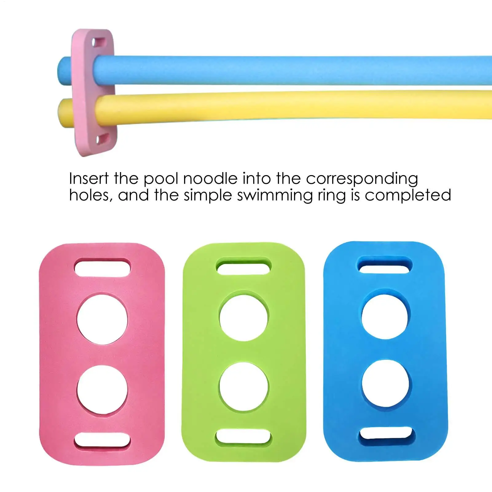 

3 Pcs Swimming Pool Accessories Training Aids Holed Woggle Noodle Connector For Swimming Chairs, Training Aids, Floating Bed