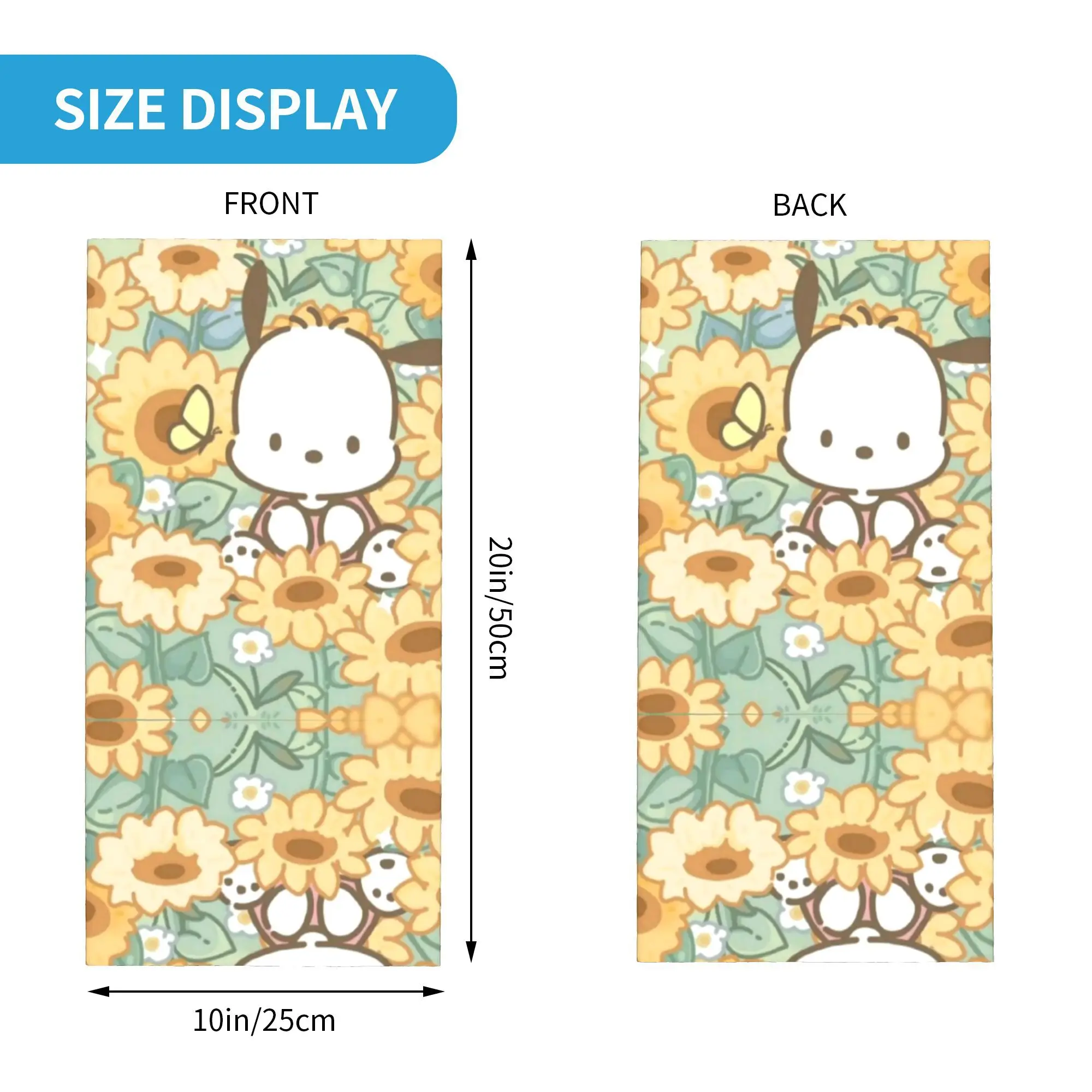 커스텀 포차코 귀여운 애니메이션 반다나 겨울 넥워머 남성용 방풍 랩 페이스 스카프 스키용 귀여운 만화 게이터 헤드밴드