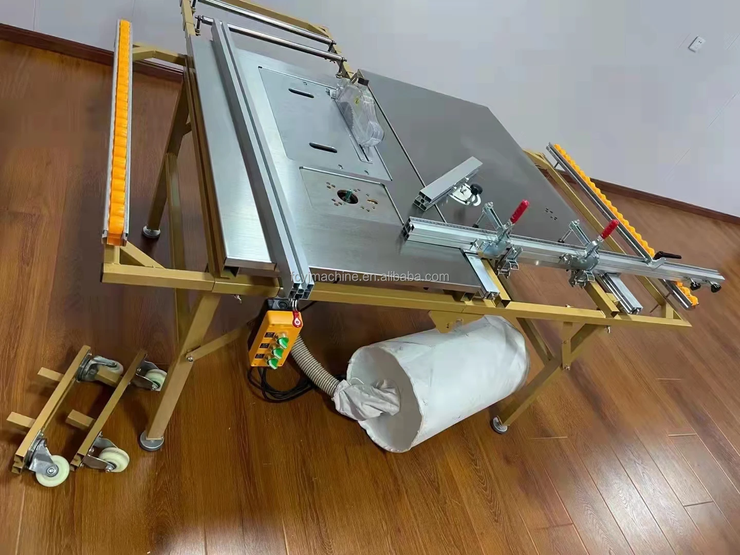 Factory Price Portable Mini Horizontal Sliding Table Saw 45 Degree Double Blade 220V Panel Saw for Woodworking Small Folding