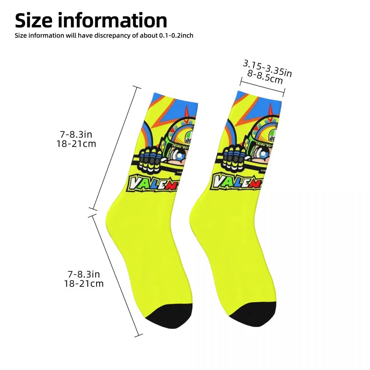 Autumn Winter Retro Women Men Motorcycle Racing Socks Rossi-Race Breathable Middle Tube Socks