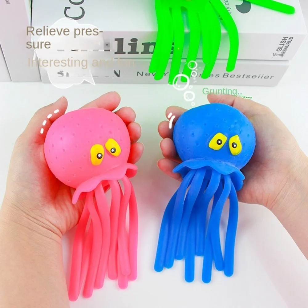 

2pcs Sponge Octopus Baby Bath Toys Water Playing Spray Shower Toy Stress Relief Toys Water Absorbing Squeezing Water Toy