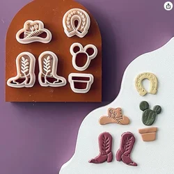 Cactus Potted Hat Boots Shape Polymer Clay Cutter Soft Pottery Earring Jewelry Pendant Making Tool  DIY Cutting Mold