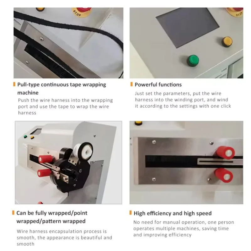 FACTORY Cablaggio isolante elettrico Fasciatura Avvolgitrice Tipo di trazione Nastro avvolgitore continuo Larghezza nastro 9-19MM