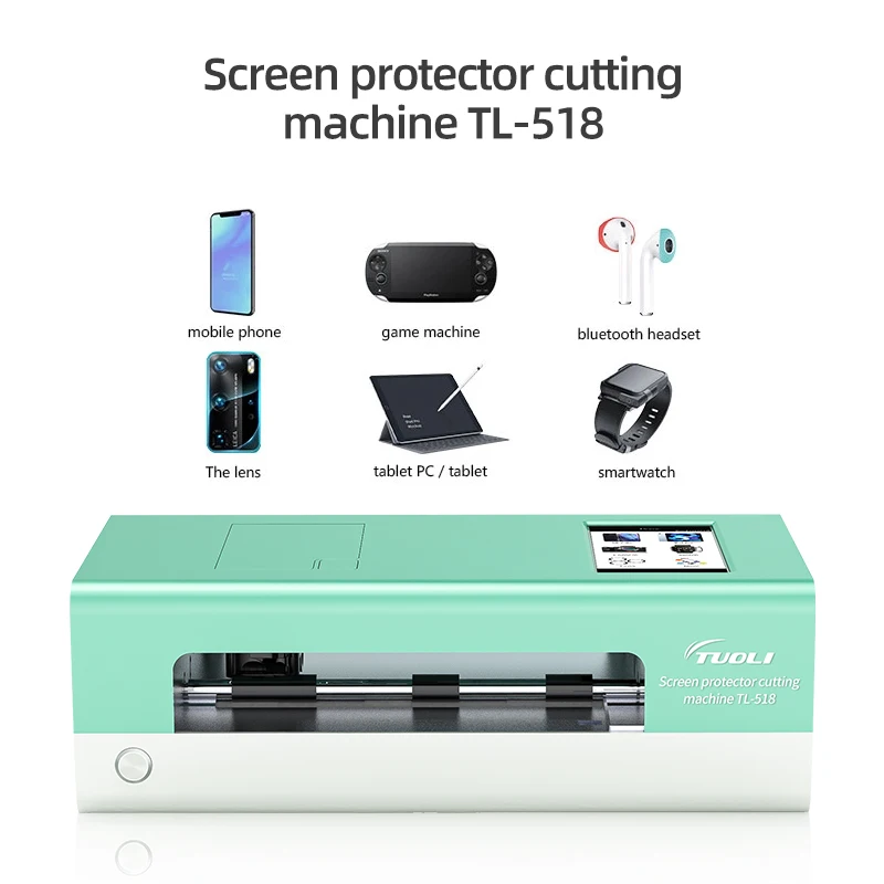 Real Photo Fully Automatic Tpu Hydrogel Film Skin Sticker Cut Mobile Screen Protector Cutting Machine