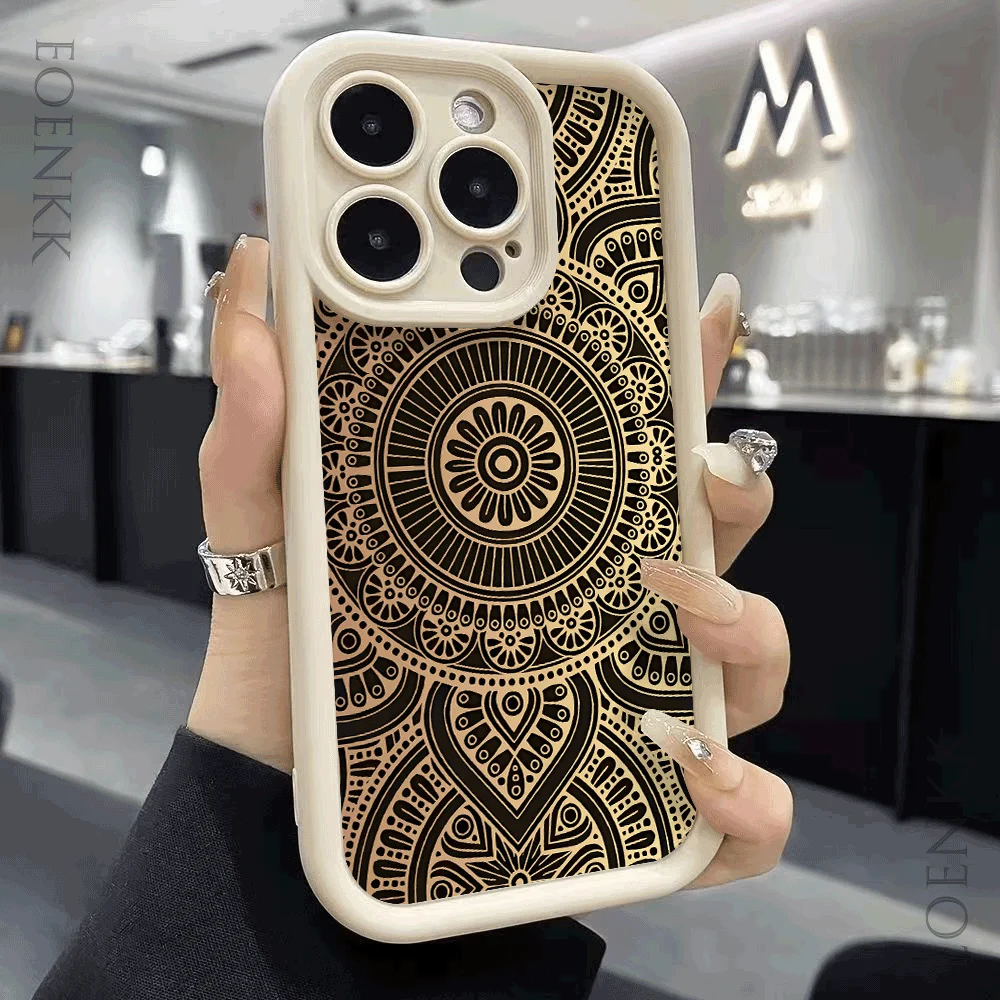 Funda protectora de tótem Retro para iPhone 16 15 Pro Max 14 13 12 11 X XS 15 14 Plus 12 13Mini, funda suave de moda a prueba de golpes