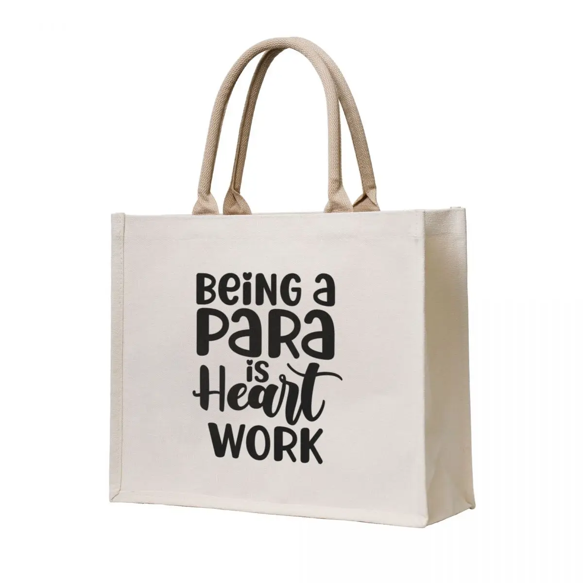 

Being Para is heart work - funny Paraprofessional Life and love design Tote Bag Women's shopper bag shopper bags large tote bag