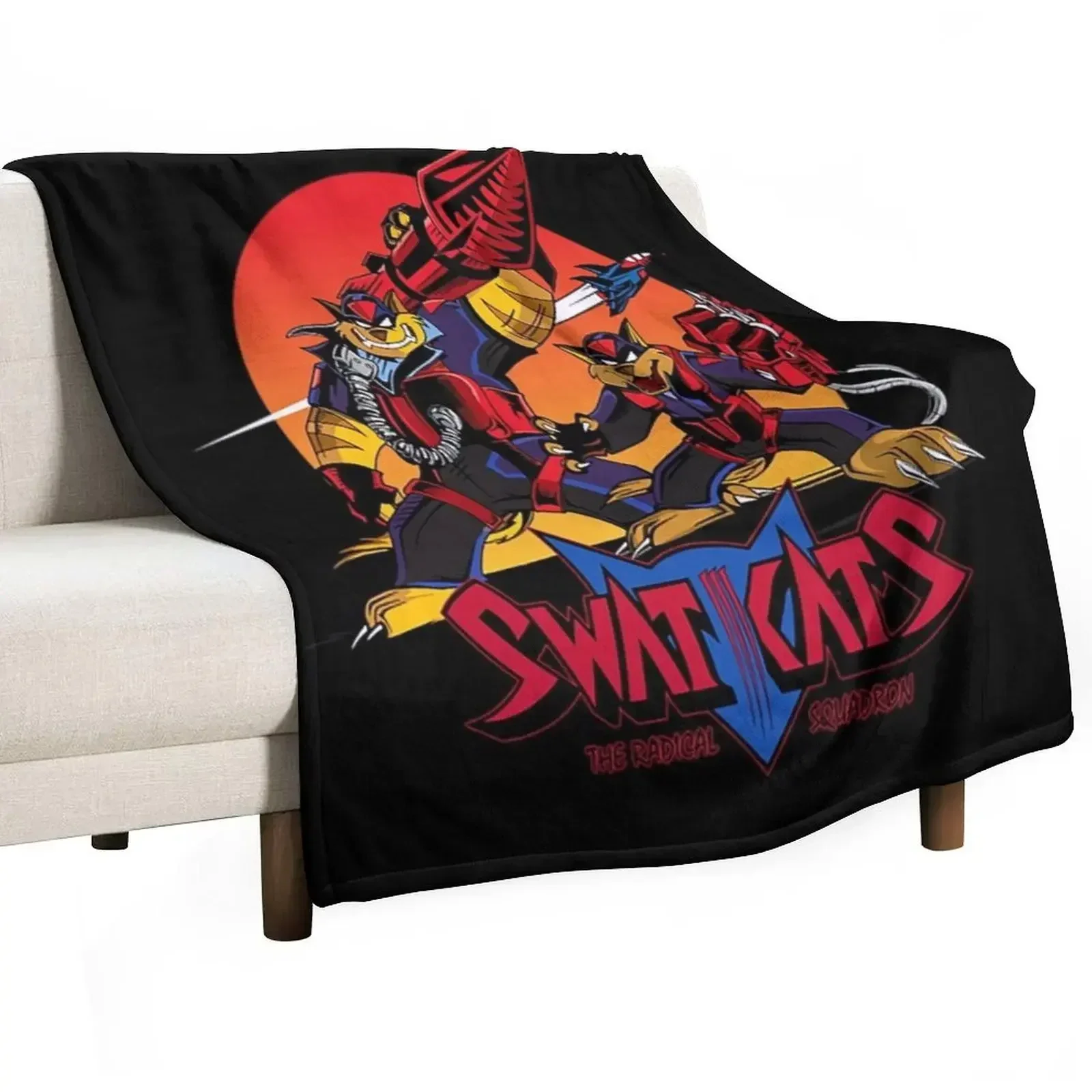 

Swat Kats T-ShirtThe Radical Squadron Throw Blanket Thermals For Travel for winter heavy to sleep Comforter Blankets