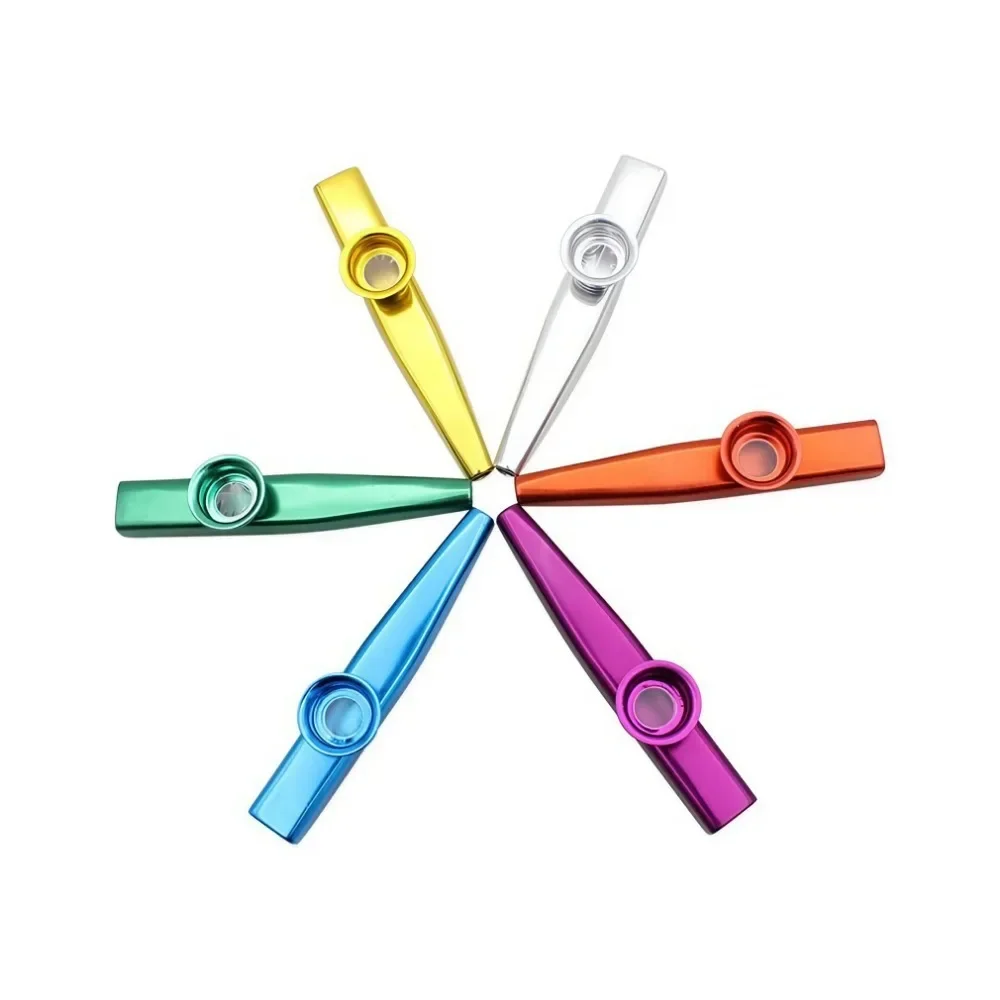 Kazoo de design simples, leve, em liga de alumínio, 6 cores, para amantes de música, instrumento musical