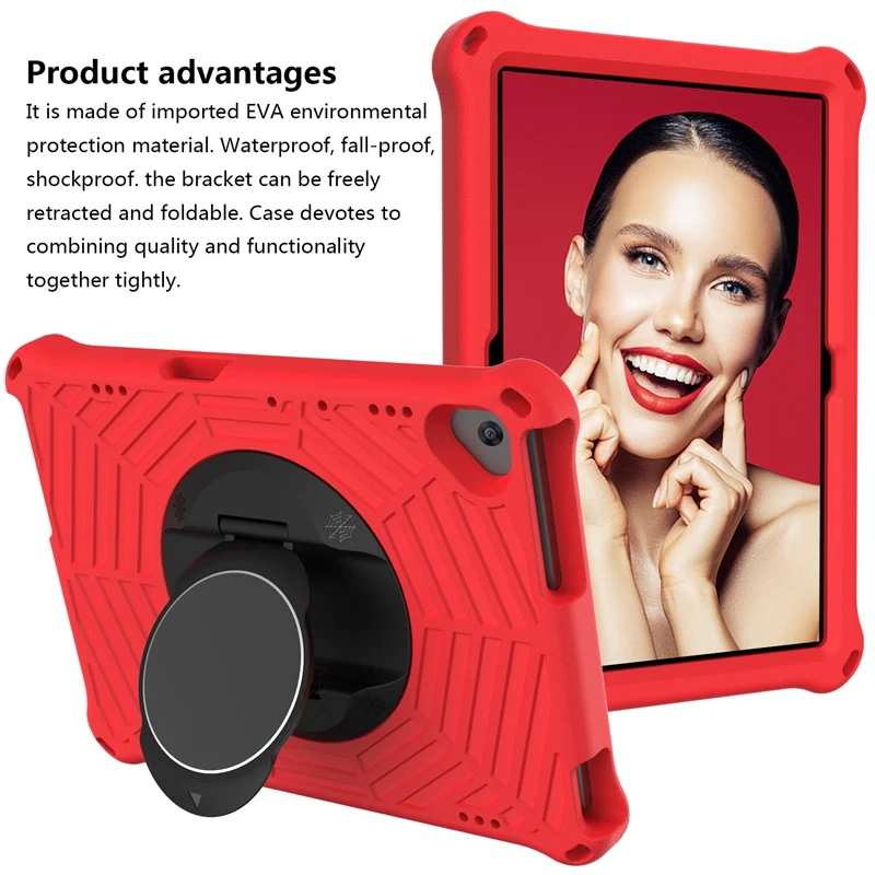 For Lenovo M10 FHD REL X505F/X605F/X705L/X605FC 10.1Inch Tablet Case With Shoulder Strap 360° Swivel Stand Case