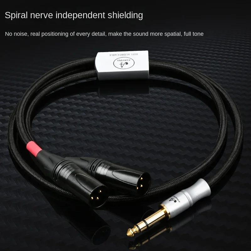 Hifi 6.5 to 2xlr Aduio Cable High Quality 6N OFC 6.5mm to Dual XLR Cable Mixer Speaker 1/4 Inch TRS Y Splitter Shielded Cords