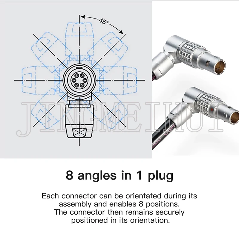 FSG 0B 2 3 4 5 6 7pin spina maschio ad angolo retto regolabile connettore autobloccante Push-pull per dispositivo Video audio per fotocamera