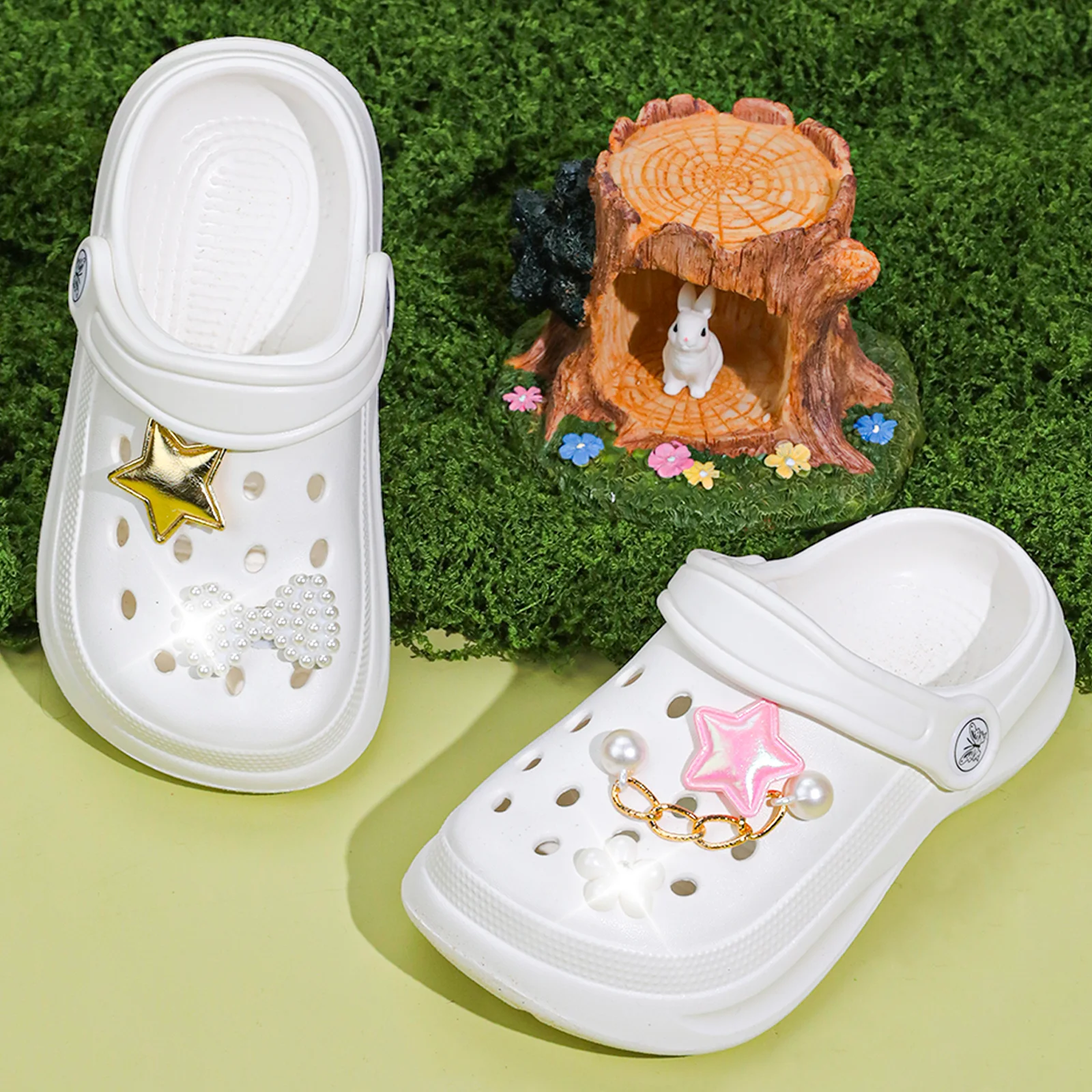 Kids Slip-On Clogs and Mules - Breathable, Waterproof, EVA Garden Shoes with Decorative Chain for Beach and Everyday Wear 168