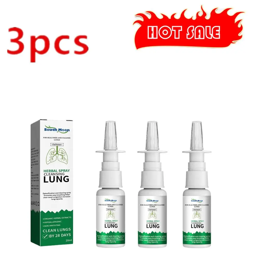 

3X 20ml Lung Detox Herbal Cleanser Spray For Smokers Clear Nasal Congestion Anti Snoring Solution Stop Snore Relief Spray Nos