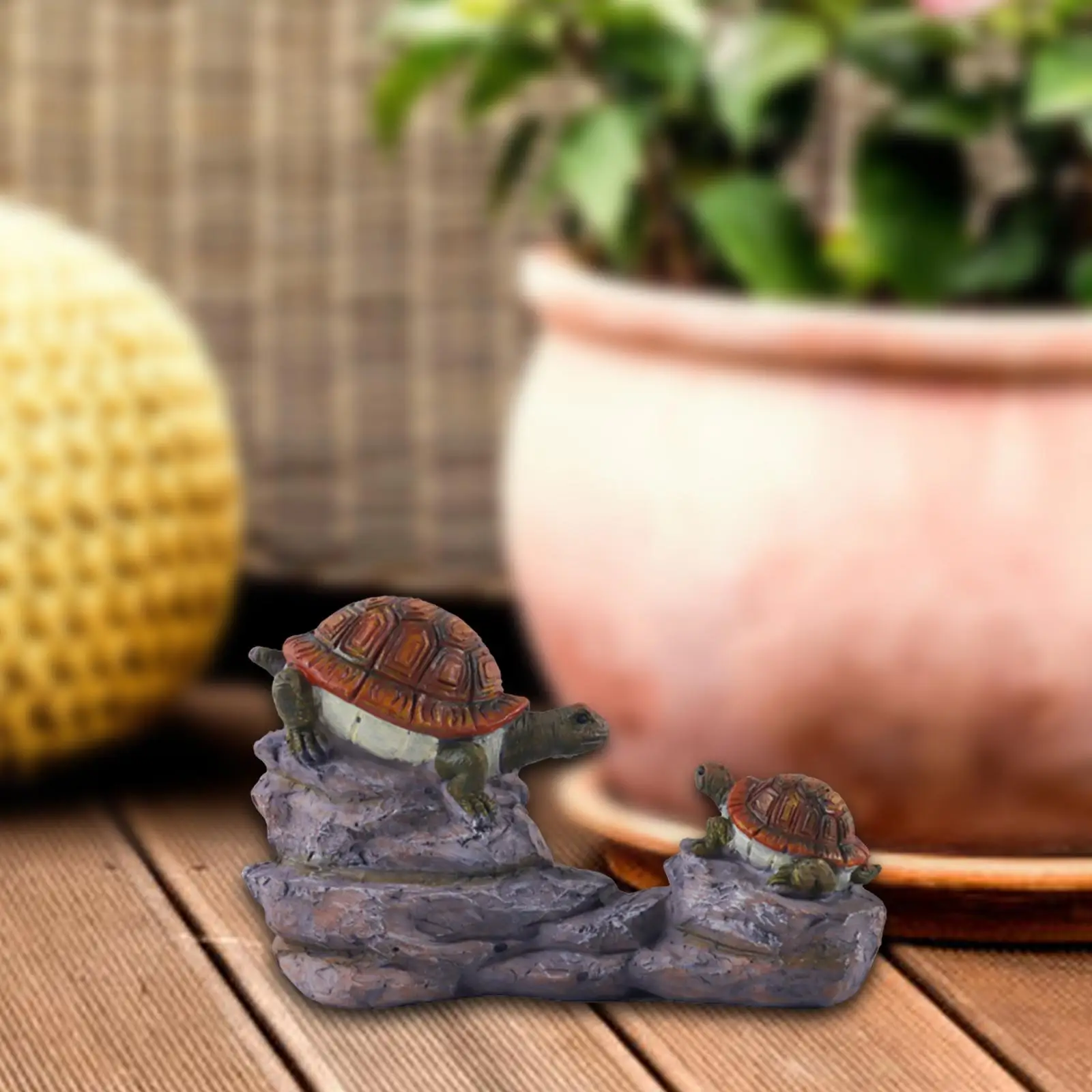 Turtle Garden Statue Micro Landscape Decor Planter Pot Decor Yard Ornament for Backyard Outdoor Porch Yard Housewarming Gift