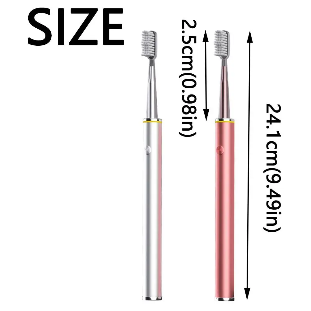 المحمولة فرشاة أسنان كهربائية بالموجات الصوتية لينة الشعر 3 طرق فرشاة تنظيف الأسنان USB قابلة للشحن مقاوم للماء منظف الأسنان