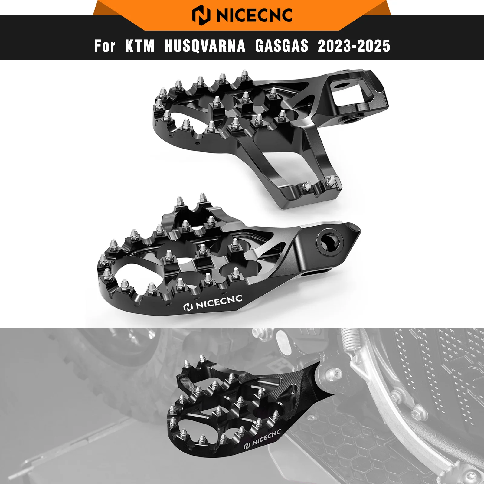 

For KTM EXC 300 2024 2025 Extender FootPegs Footrests Backwards EXC-F 350 SXF 450 XC XCF XCW For Husqvarna TE300 GasGas EC300
