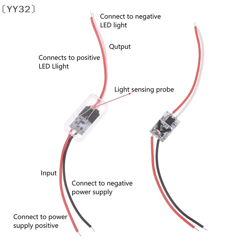 YY321 ชิ้น Light Sensor สวิทช์อัตโนมัติเปิดปิด DC 24 โวลต์ 12 โวลต์ Photoswitch เซ็นเซอร์แสง
