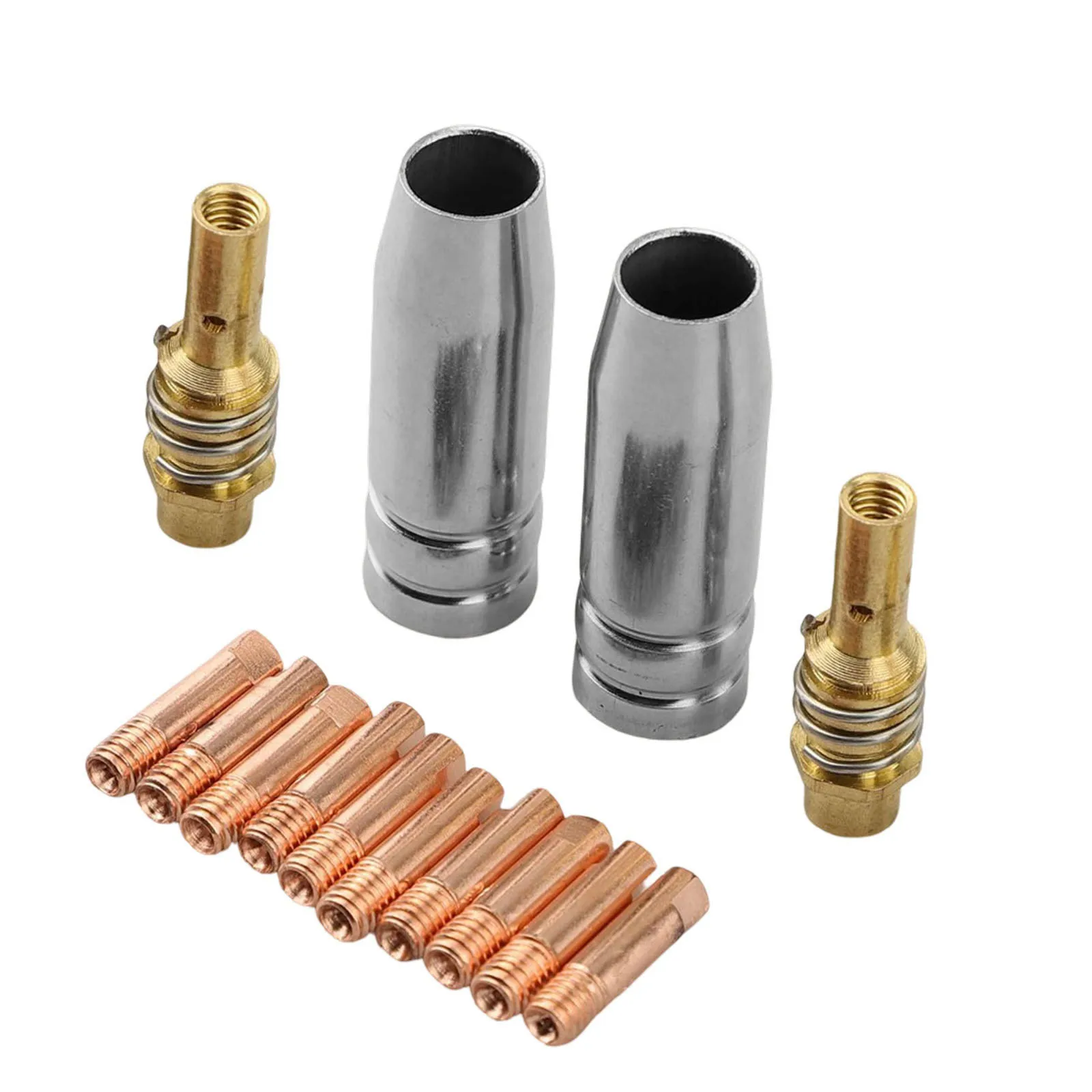 Complete 14PCS for MIG Welding Kit Accessories with 0 8mm Welding Tips Gas Nozzle and Diffuser for AK15 MB15 Torch Compatibility