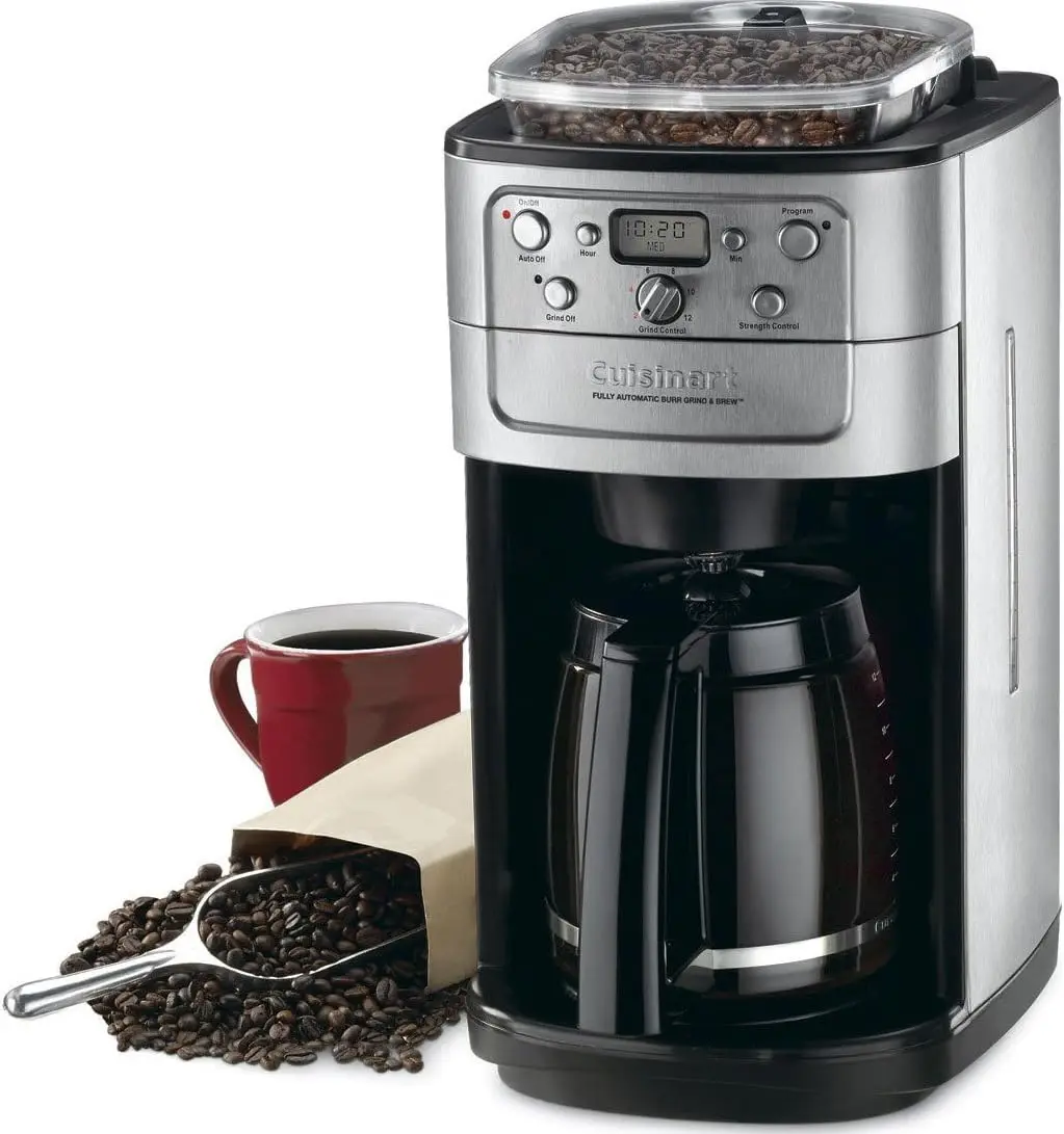 Grind & Brew 12 Cup Coffeemaker, Chrome