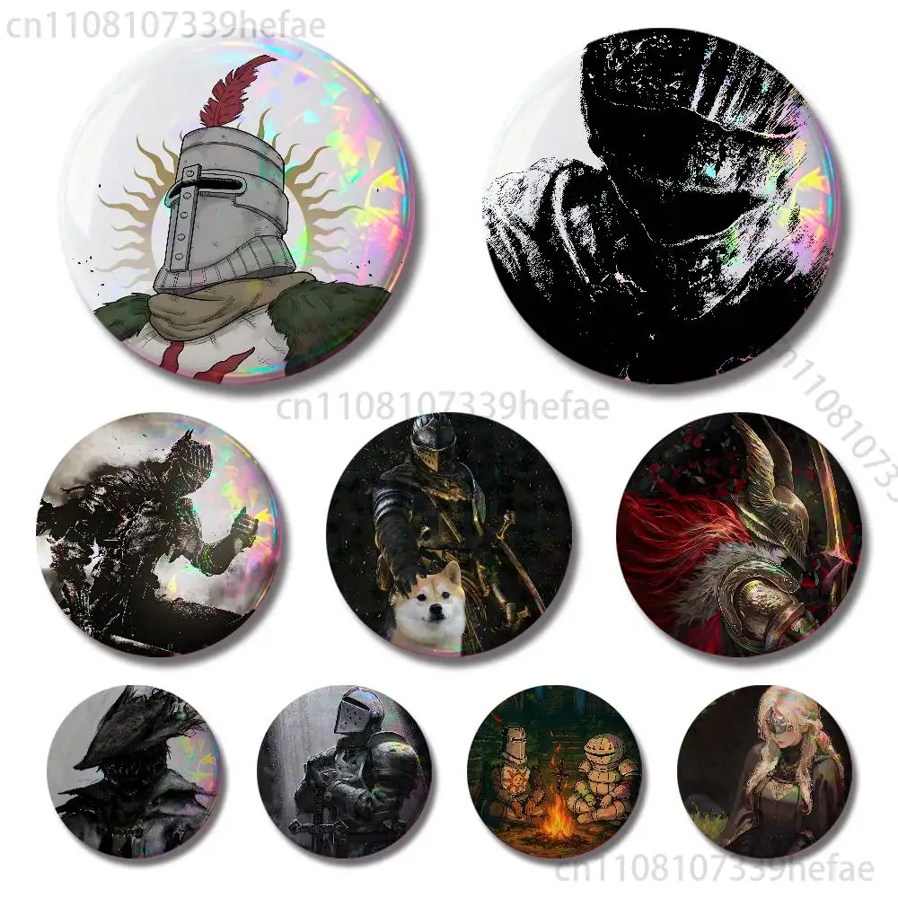 

Game D-Dark S-Souls Pin Tinplate Round Brooch Cosplay Nijigen Otaku Culture Badges 58mm 44mm 32mm 75mm 25mm