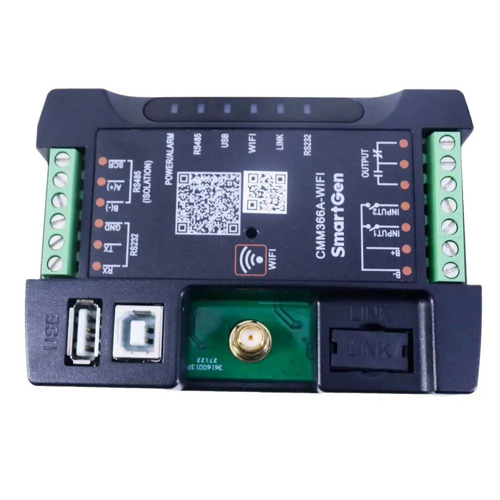 Smartgen CMM366A-WIFI Cloud Monitoring Communication Module with RS485 Port USB port LINK port or RS232 port