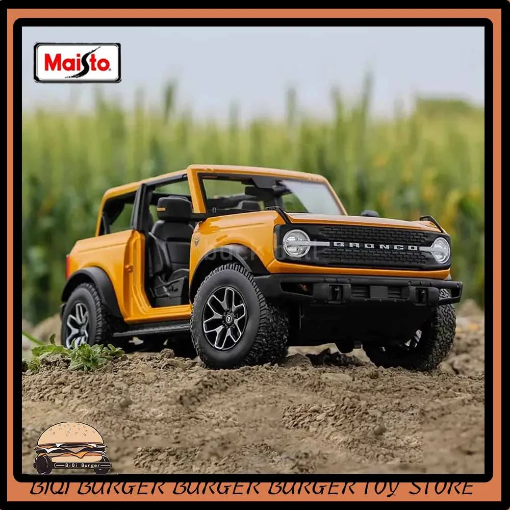 

Модель автомобиля Maisto 2021 Ford Bronco Badlands Wildtrak Jeep, литый под давлением автомобиль из сплава, роскошный автомобиль, коллекционные игрушки, подарки