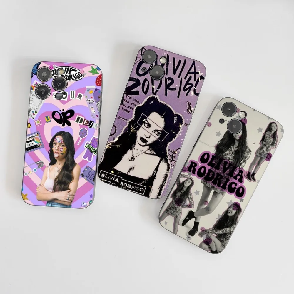 O-Olivia Singer Rodrigo Phone Case Silicone Soft For IPhone 16 15 14 13 12 11 Plus Pro Max Plus