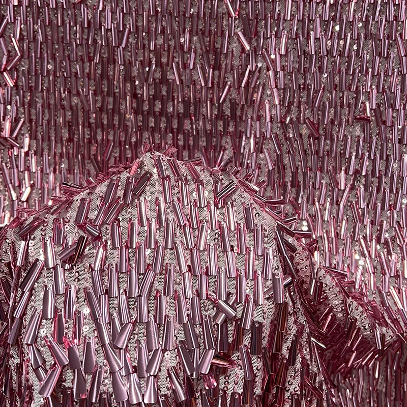 

Sequined Embroidery Fabric Sparkly Stretch Stage Costume DIY Dance Dress Fabric by Yard Clothing Evening Gown Sewing Material