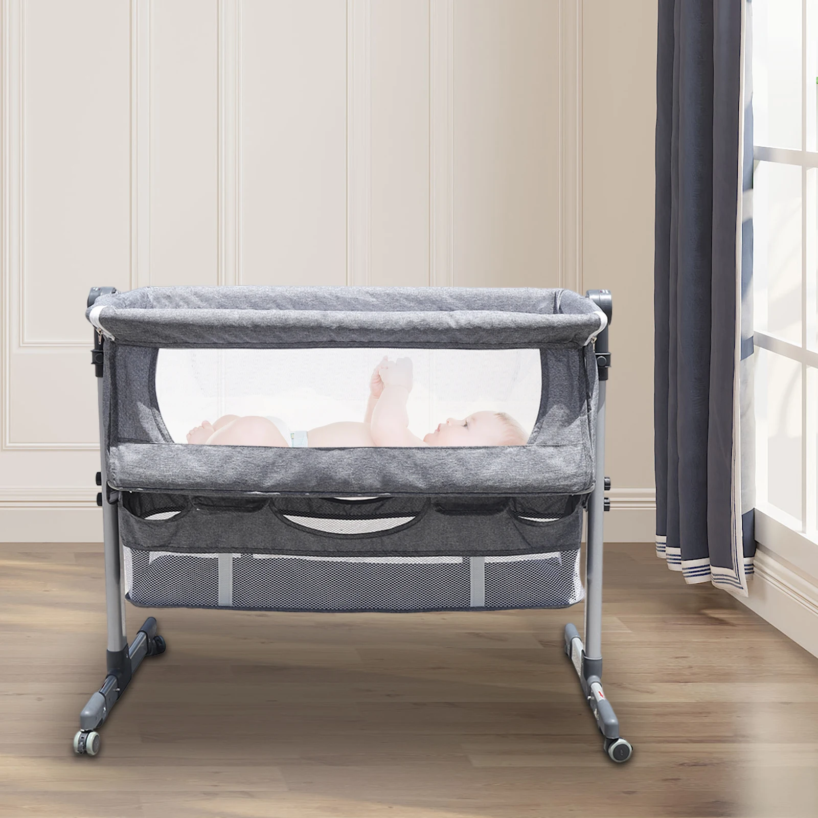 Bed Side  Detachable Baby Bassinet Sleeper Portable Infant Bed Bedside Crib