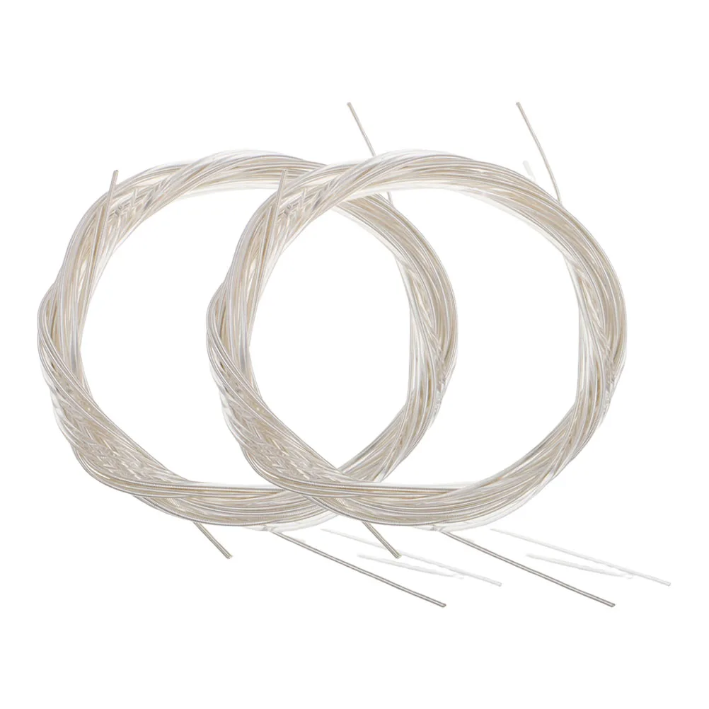 2 juegos de cuerdas de guitarra clásica, nailon plateado, tono claro y brillante, cuerdas de guitarra eléctrica de rendimiento profesional