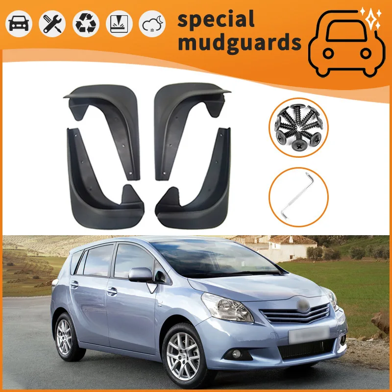 For 96-18 Toyota Ractis Verso Vista models Mudguards Fender Mudflaps Front Rear Flares Splash Guards Cover Car Accessorie