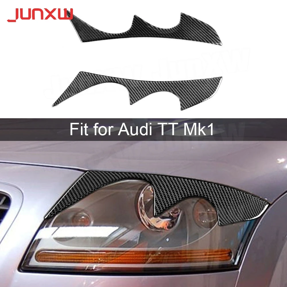 

for Audi TT Mk1 1998-2006 Carbon Fiber Car Front Bumper Foglamp Eyelid Eyebrow Trims Car Styling