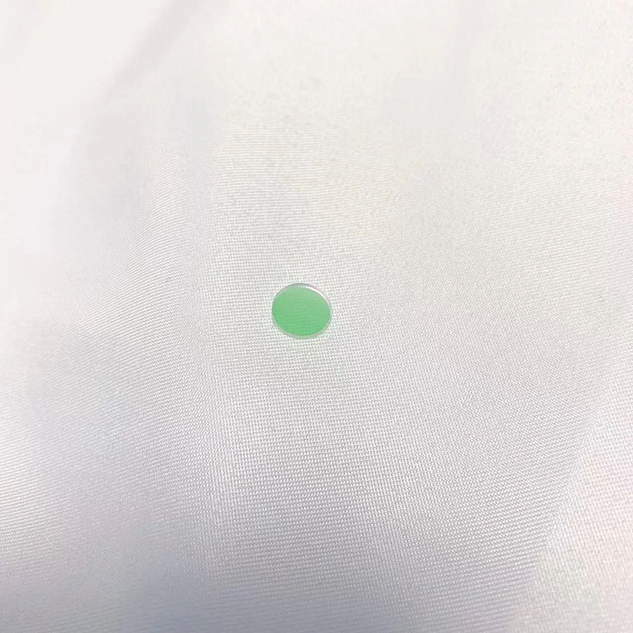 Small Round Piece Diameter 8mm Light Green Color 550nm Narrow Band Pass Filter Glass For Laser