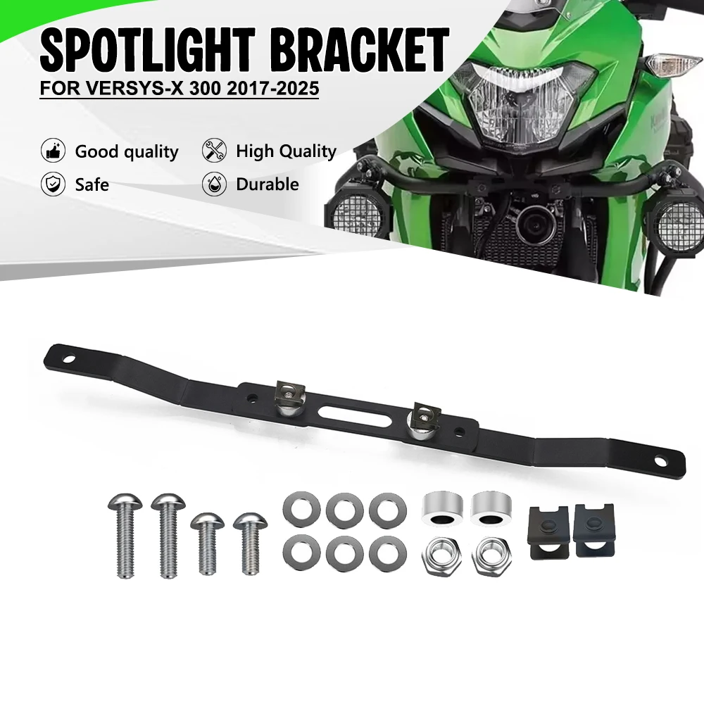 

Motorcycle Auxiliary Lights Bracket Lower Driving Light Mount Fog Lights Bracket For Kawasaki Versys-X 300 2017-2023-2024-2025