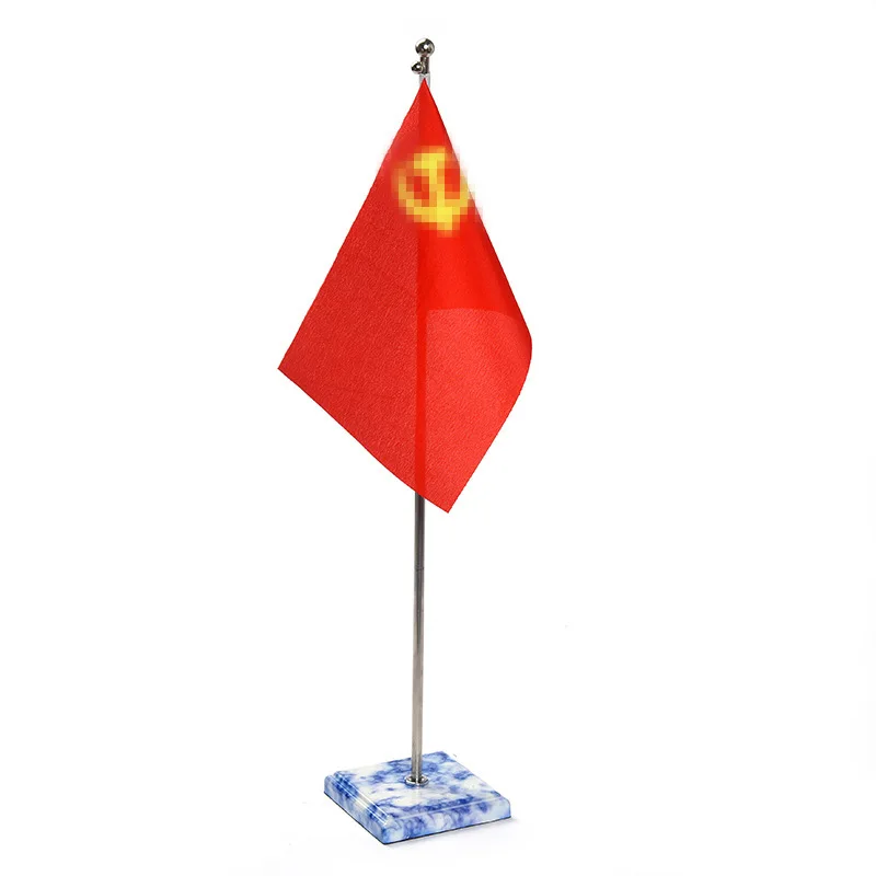 

1Set Mini Flag Stand Base Adjustable Desk Flagpole for Office Conference Sports Events Table Stand for Small Flag