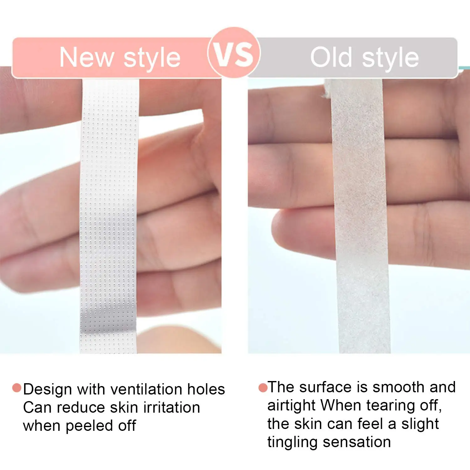 2/3/5 Rollen Japanisches Isolierband für Wimpernverlängerung, fusselfreie Unter-Augen-Pads, atmungsaktives Vliesband, Wimpernpflaster – Detail 3