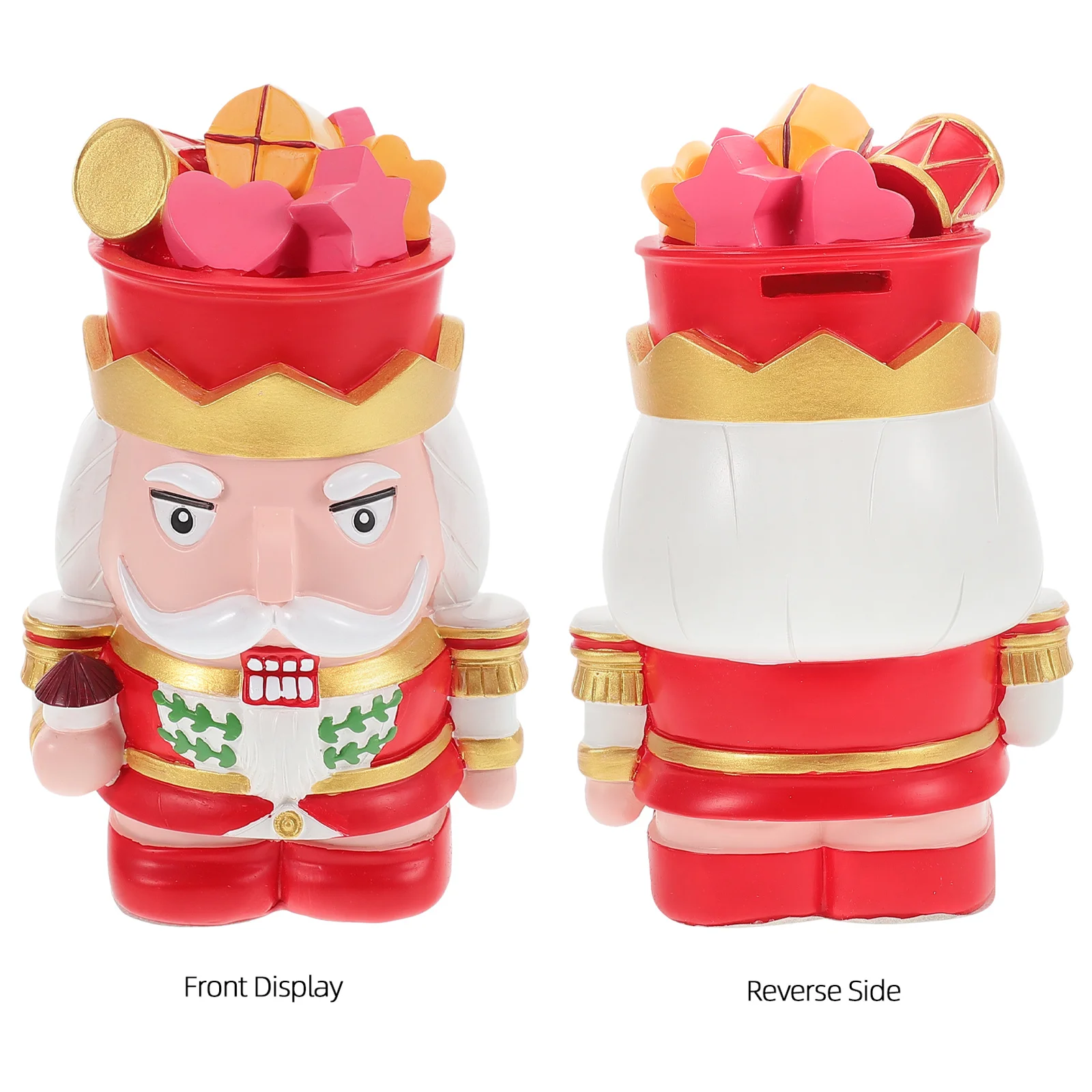 Decoratieve Notenkraker Muntbank Hars Geldpot voor Kinderen Thuis Bureau Organizer Opslagcontainer Vakantie Decor Cadeau Idee